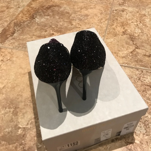 HP❤️Jimmy choo Romy Glitter Pointed-Toe 100mm Pump - Picture 6 of 7